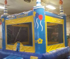 Birthday Cake Moonwalk Bounce House